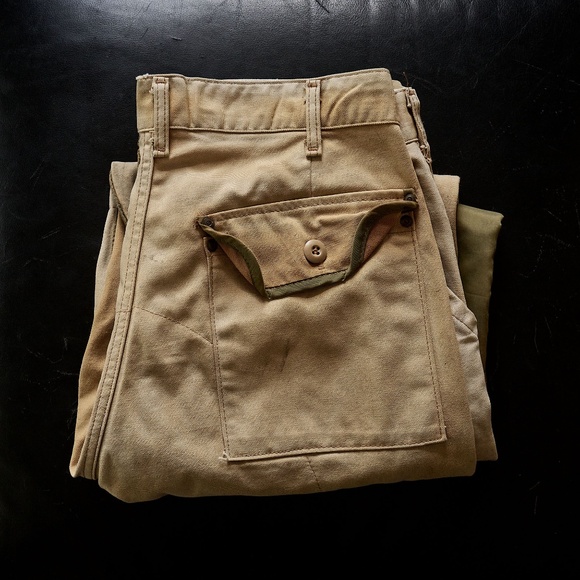 *** SAFTBAK Heavy Army Duck Canvas Brush Pants VTG - Picture 1 of 8